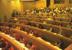 Audience area, Lister Hill Center auditorium (photograph, 8-bit color, GIF87 format, 99 pixels high, 143 pixels wide, 11314 bytes)