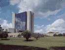 iLister Hill Center Building, looking northwest, Summer (photograph, 8-bit color, GIF87 format, 102 pixels high, 132 pixels wide, 9072 bytes)