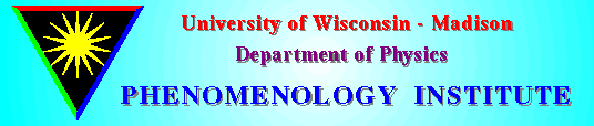 University of Wisconsin-Madison
Department of Physics Phenomenology Institute